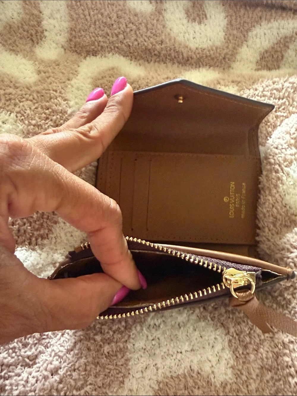 Louis Vuitton Monogram Envelope Wallet in Brown and Tan